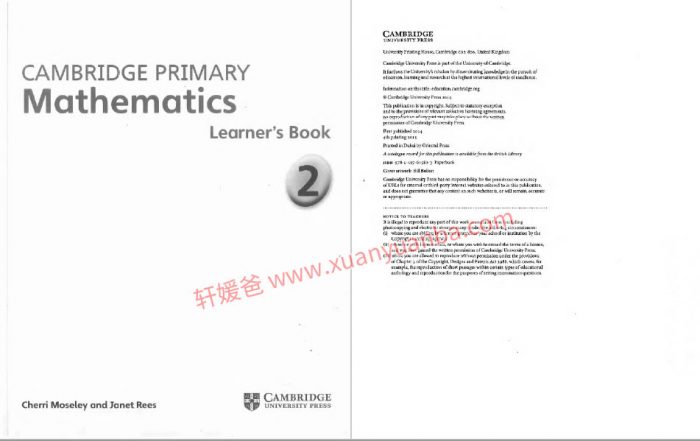 《Cambridge Primary Mathematics learner’s book G1-G6》剑桥小学数学 百度云网盘下载