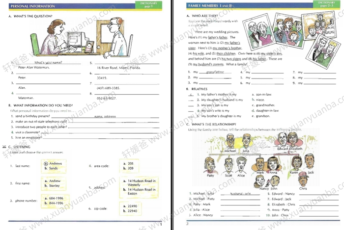 《Word by Word Picture Dictionary》美国朗文日常情景单词书练习册教师书+8CD音频 百度云盘下载