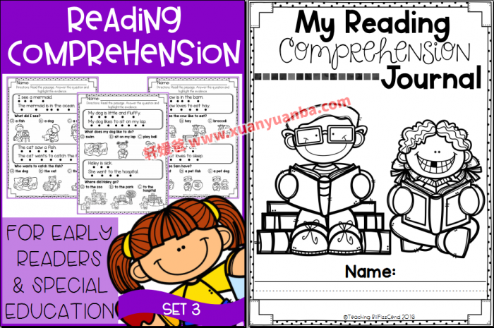 《Reading comprehension for early reader》六册儿童阅读理解 自然拼读练习册 百度云网盘下载