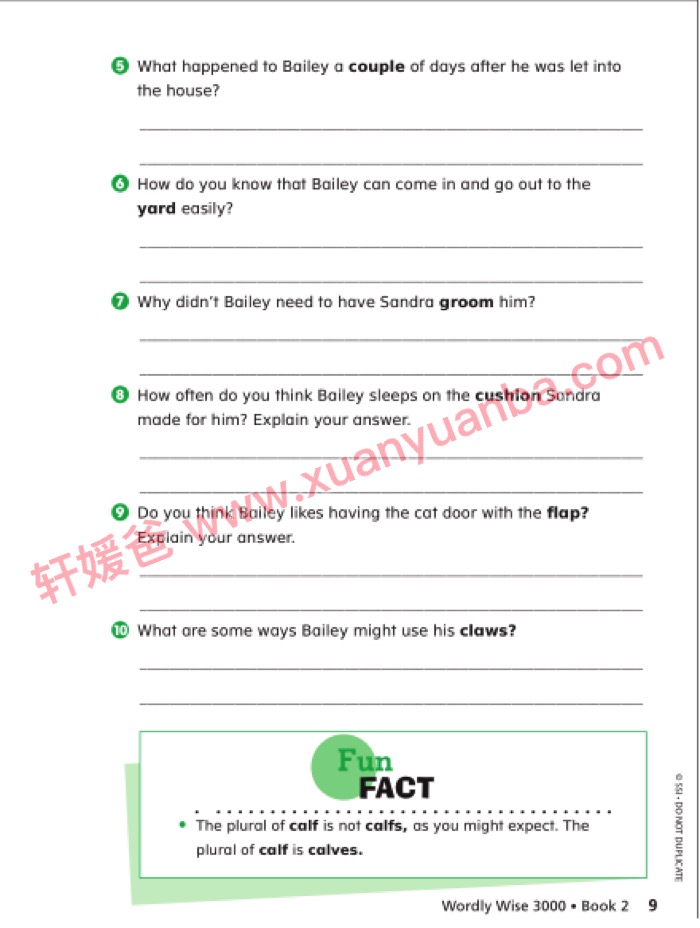 《北美Wordly Wise 3000核心词汇K-12》全套教材+练习册+音频 百度云网盘下载