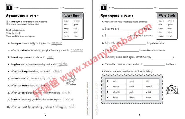 《240 Vocabulary Words 练习册全六册》G1-G6 单词专项练习册 百度云网盘下载