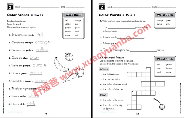 《240 Vocabulary Words 练习册全六册》G1-G6 单词专项练习册 百度云网盘下载