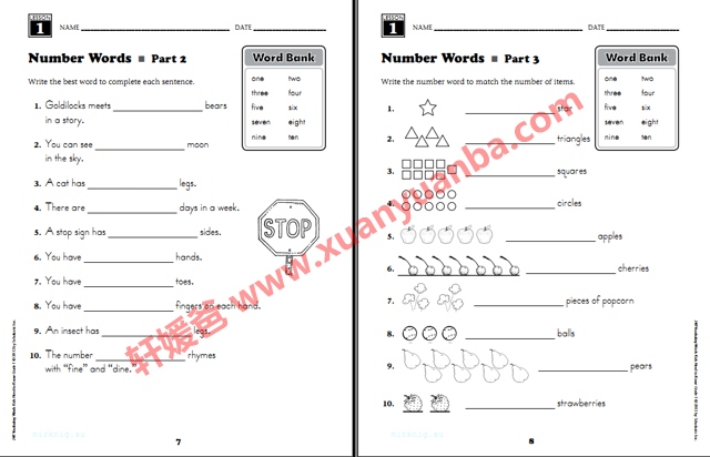 《240 Vocabulary Words 练习册全六册》G1-G6 单词专项练习册 百度云网盘下载
