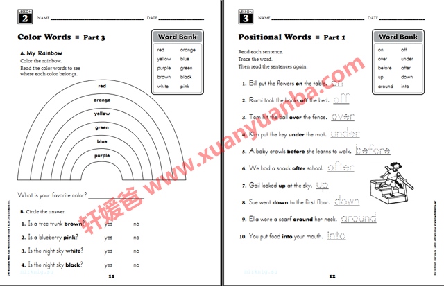 《240 Vocabulary Words 练习册全六册》G1-G6 单词专项练习册 百度云网盘下载