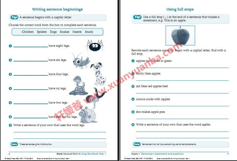 《Writing Workbook 1-6》全六册培养孩子独立写作能力 百度云网盘下载
