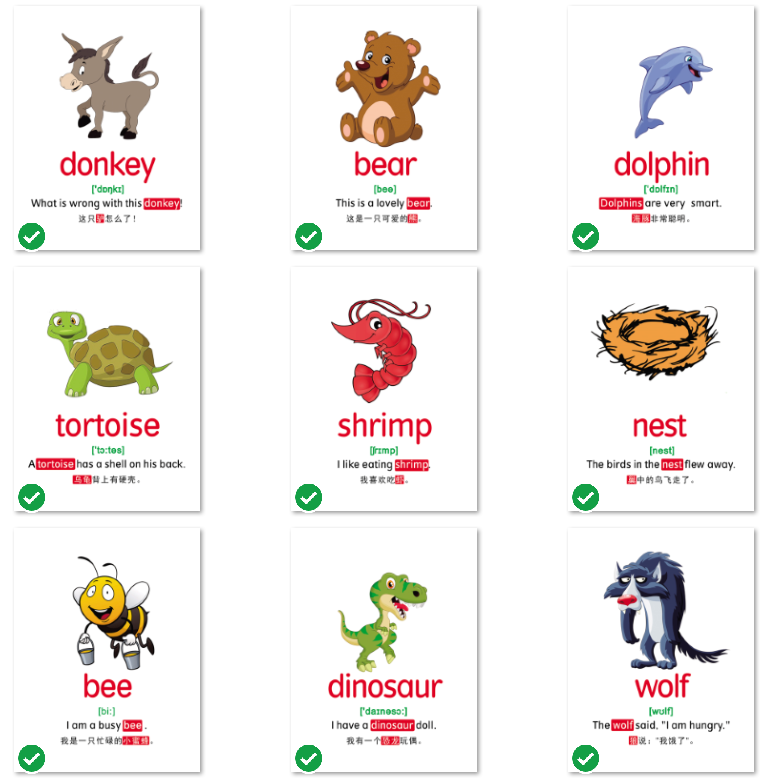 【英语】10大主题分类英语单词卡片 795张 JPG格式 百度云网盘下载