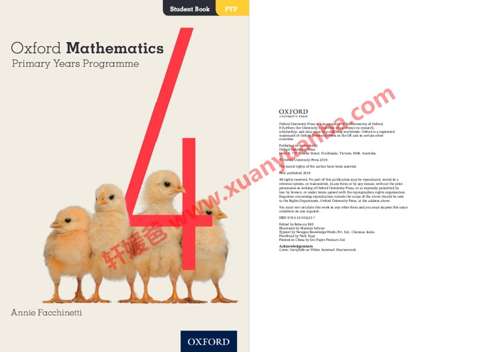 《Oxford Mathematics Primary Years Programme 1-6》牛津国际课程IB小学数学全套用书高清PDF百度云网盘下载