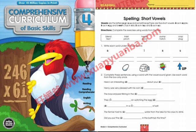 《Comprehensive Curriculum of Basic Skills G1-G5》综合英文练习册 百度云网盘下载