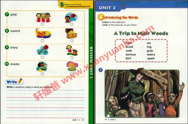 《Vocabulary Workshop G1-5+A-H全13册》PDF+MP3音频 百度云网盘下载