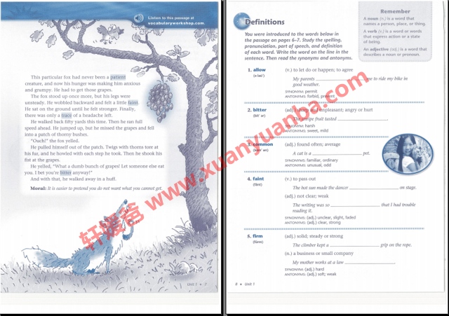 《Vocabulary Workshop G1-5+A-H全13册》PDF+MP3音频 百度云网盘下载