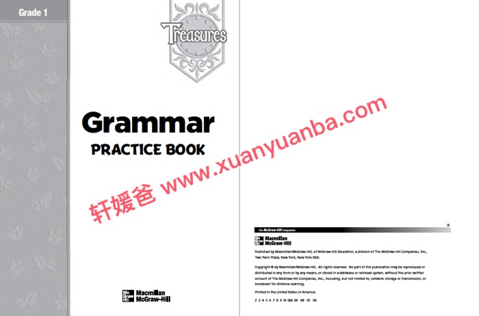 《加州教材Treasures Practice Workbook 》GK-G6美国小学生英文原版练习册 百度云网盘下载