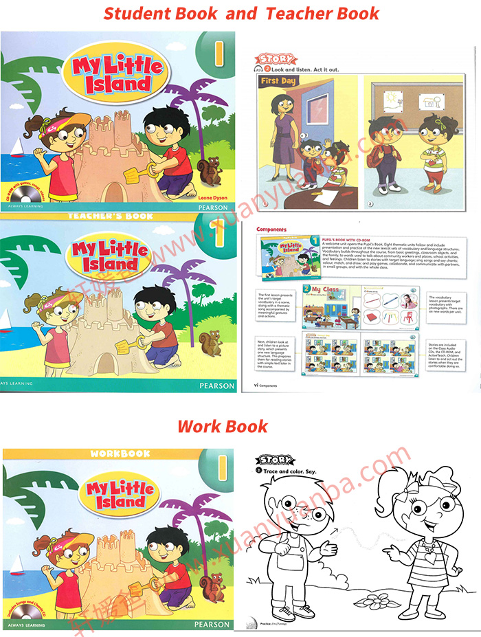 《My Little Island》幼儿英语启蒙教材3册 全套教材+练习+课堂教学+MP3+软件+闪卡 百度云网盘下载