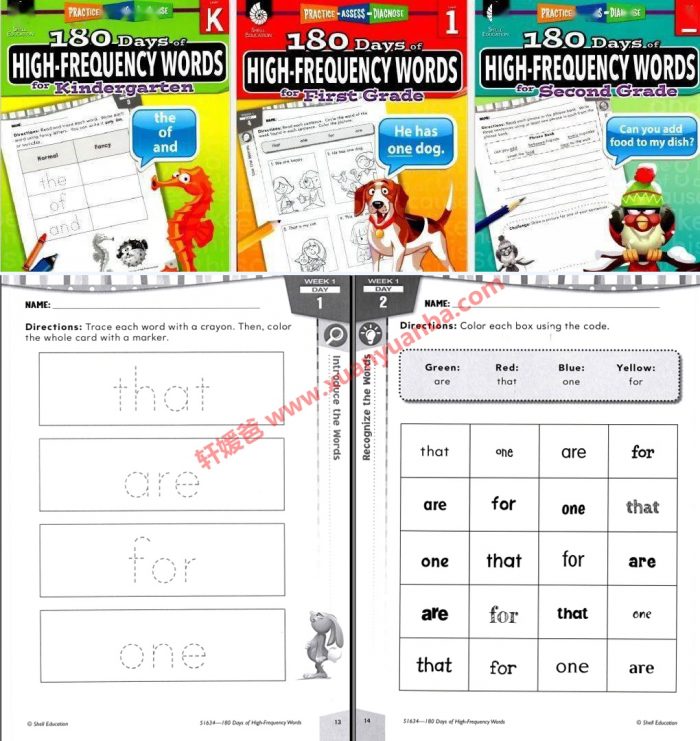 《180Days of 系列全套练习册》阅读语法写作数学高频词35册 英文高清原版PDF 百度云网盘下载