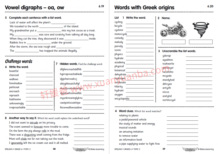 《Reading Eggs全套英文练习册GK-G6》自然拼读理解阅读PDF 百度云网盘下载