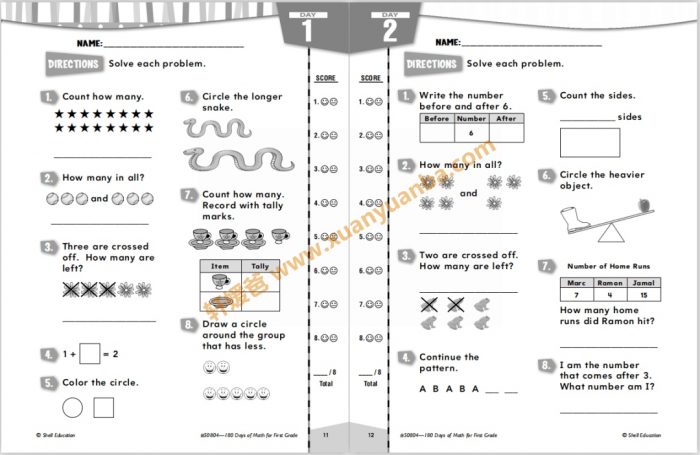 《180Days of 系列全套练习册》阅读语法写作数学高频词35册 英文高清原版PDF 百度云网盘下载