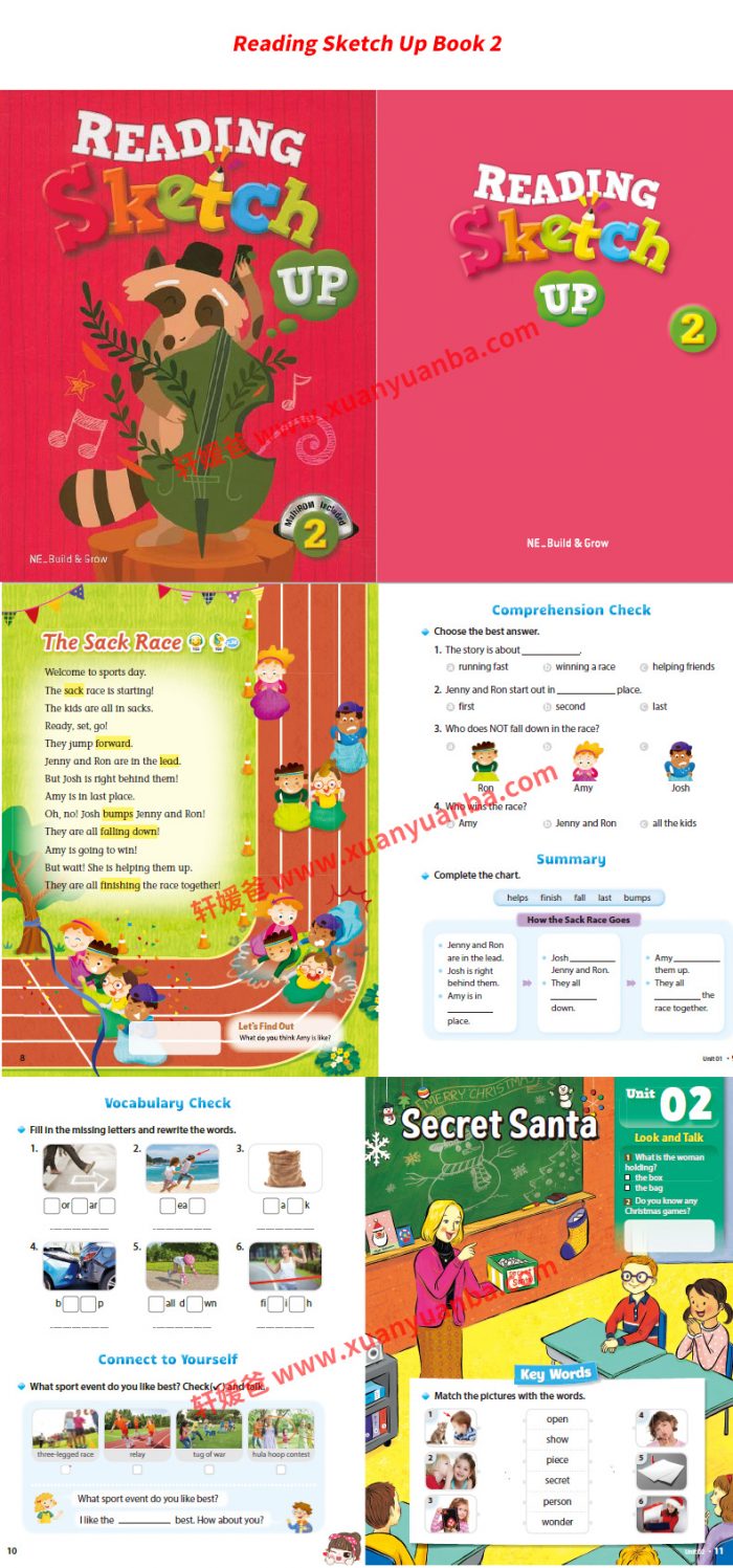 《Reading Sketch Up 1-2-3》适合幼儿园小学英文练习册音频PDF 百度云网盘下载