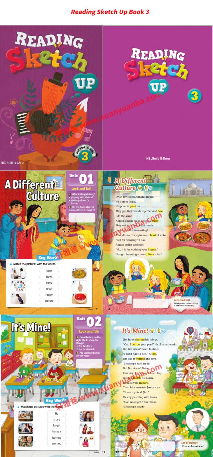 《Reading Sketch Up 1-2-3》适合幼儿园小学英文练习册音频PDF 百度云网盘下载
