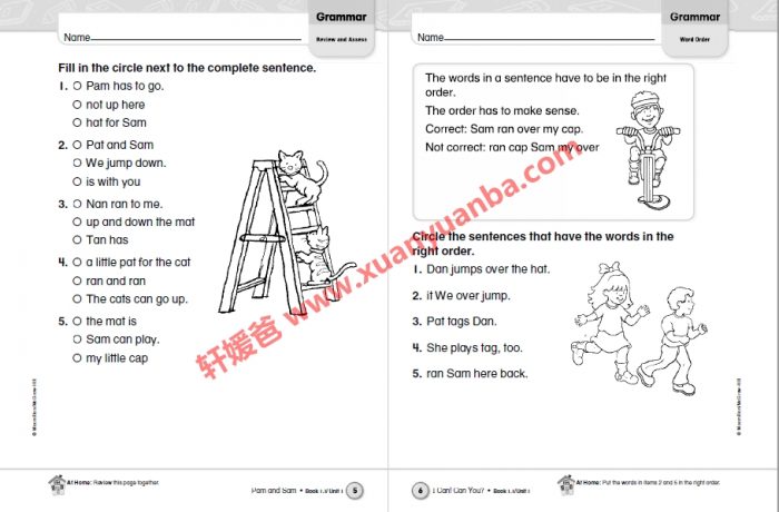 《加州语文Treasures全套练习册》G1-G6小学英文语法拼写 共19册 百度云网盘下载
