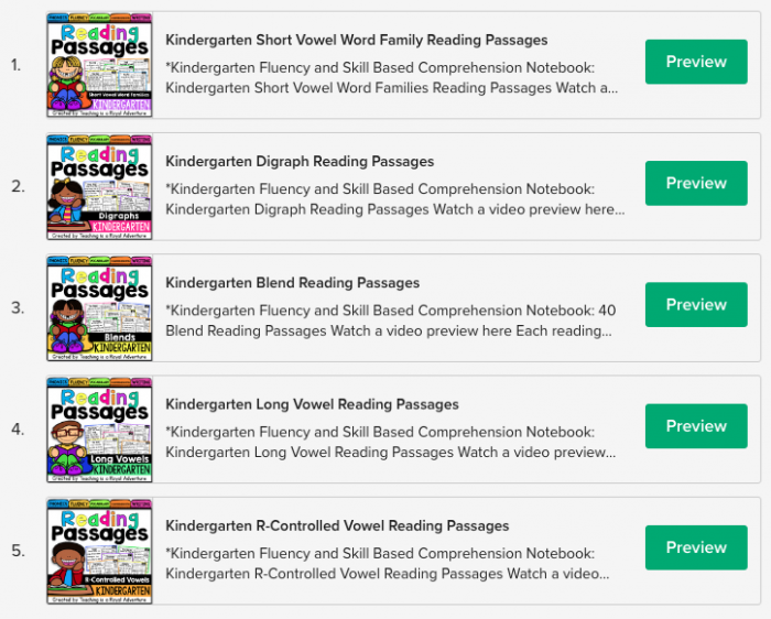 《Reading Comprehension Passages and Questions》TPT阅读理解和提问5册 百度云网盘下载