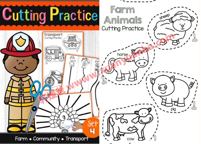 《Cutting Practice Bundle – 180 Themed Pages!》6册幼儿剪纸 百度云网盘下载