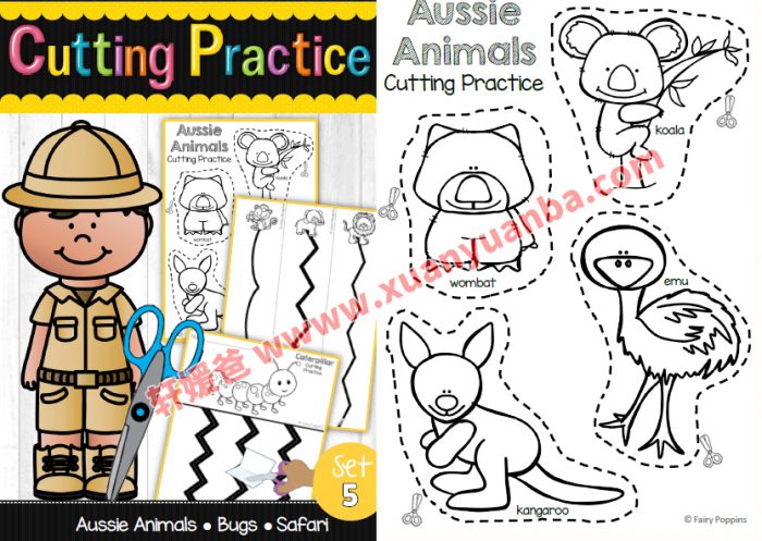 《Cutting Practice Bundle – 180 Themed Pages!》6册幼儿剪纸 百度云网盘下载
