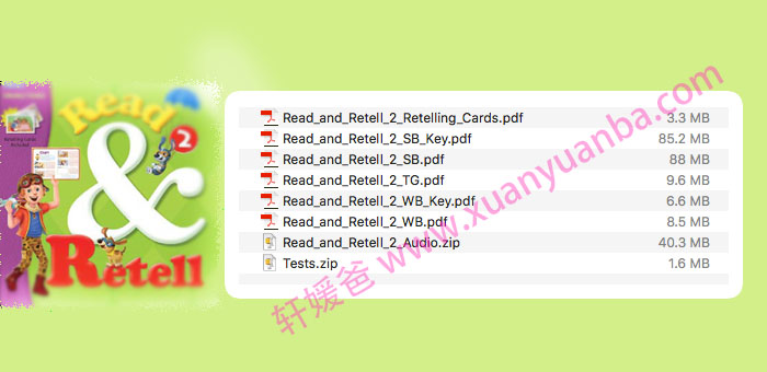 《Read and retell系列1-3册》教材+练习册(附答案)+音频 PDF 百度云网盘下载