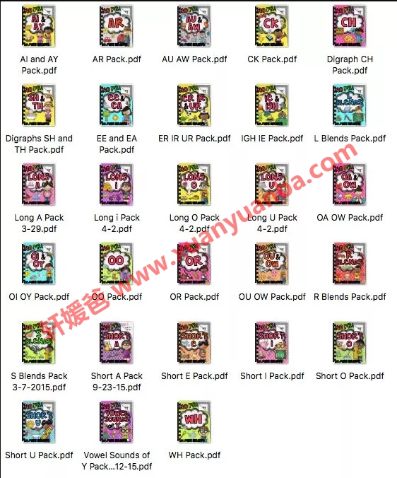 《Phonics No Prep Massive MEGA Bundle》28册自然拼读练习册 百度云网盘下载