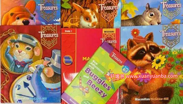 《加州语文Treasures全套练习册》G1-G6小学英文语法拼写 共19册 百度云网盘下载
