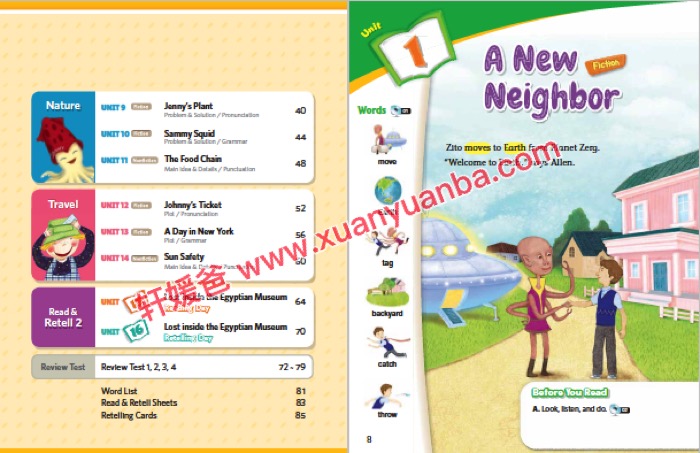 《Read and retell系列1-3册》教材+练习册(附答案)+音频 PDF 百度云网盘下载