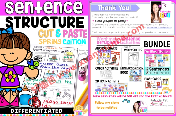 《TPT出品的6套英文句型写作练习册》PDF 百度云网盘下载