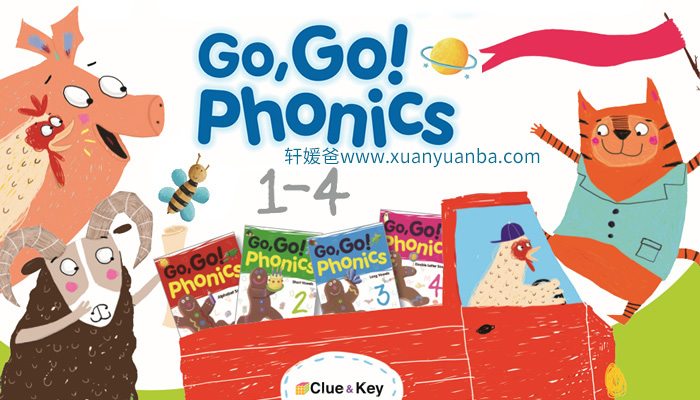 《GO GO Phonics》自然拼读教材资源包 含精美多媒体互动学习软件 百度云网盘下载