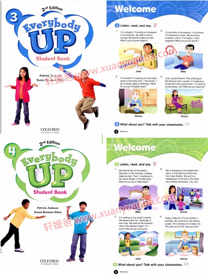 《牛津 Everybody Up第二版》少儿美语教材七级全套 学生用书练习册视频音频卡片白板软件 PDF百度云网盘下载