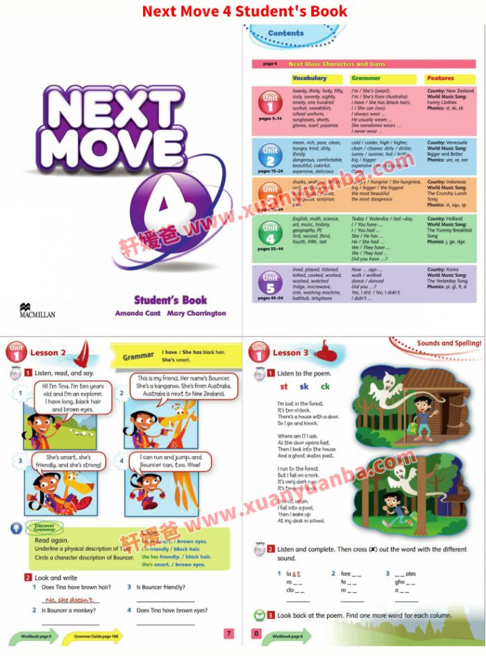 《Next Move》麦克米伦少儿英语教材S+1-6全套学生用书+练习册+音频+互动白板 百度云网盘下载