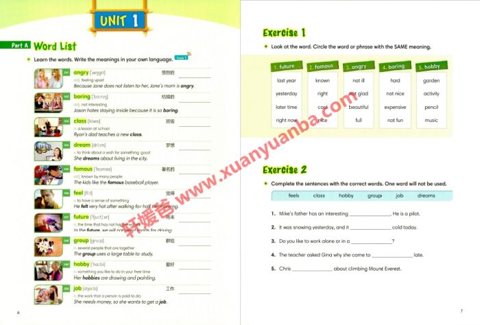 《1000 Basic English Words》少儿基础英语全四册单词阅读写作练习册 百度云网盘下载
