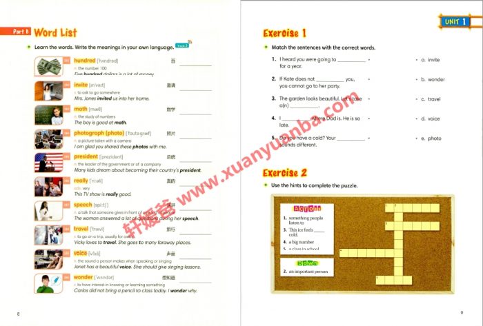 《1000 Basic English Words》少儿基础英语全四册单词阅读写作练习册 百度云网盘下载