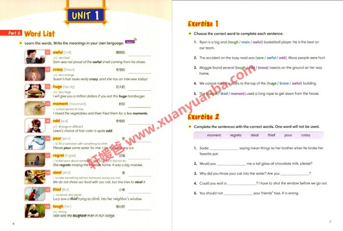 《1000 Basic English Words》少儿基础英语全四册单词阅读写作练习册 百度云网盘下载