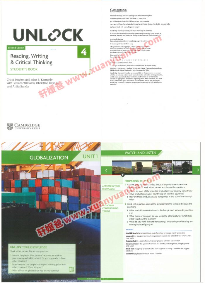 《Unlock Basic-L5》剑桥顶级英文原版教材 2nd Edition 学生书+音频+视频 PDF MP3百度云网盘下载