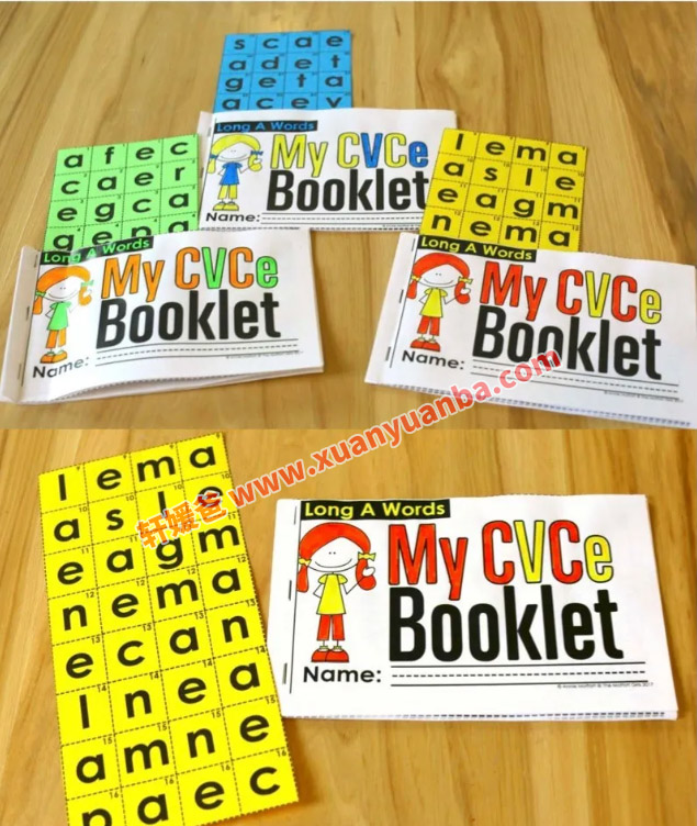《My CVCe Booklet》最新TPT自然拼读英语启蒙4套练习册 PDF 百度云网盘下载