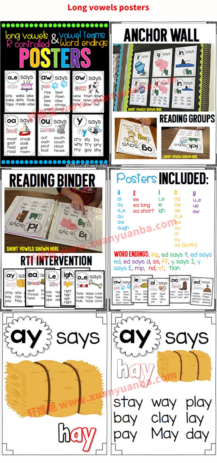 《TPT英语启蒙自然拼读学习卡6册》400页原生高清学习卡片海报教学素材百度网盘下载