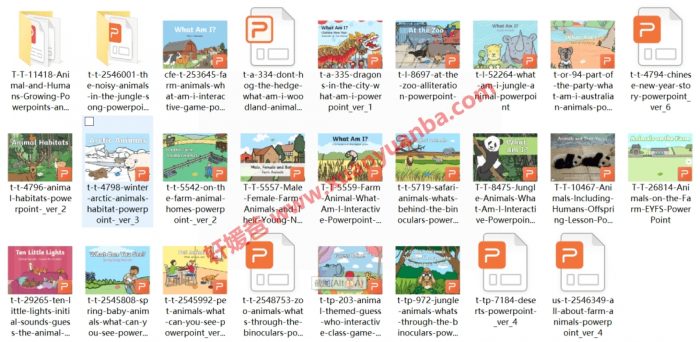 《80套超精美PPT动画课件》亲子英语启蒙老师教学必备 百度云网盘下载