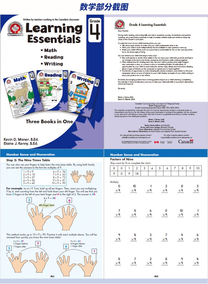 《Learning Essentials Grade 4》数学阅读写作培养练习册PDF 百度云网盘下载