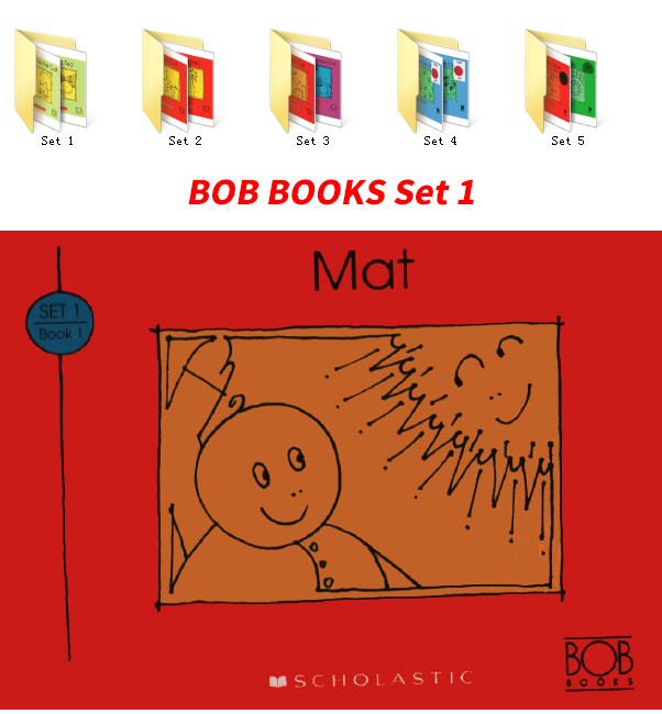 《BOB BOOKS》美国鲍勃系列 Set1-5英文分级阅读启蒙 自然拼读+音频 PDF百度云网盘下载
