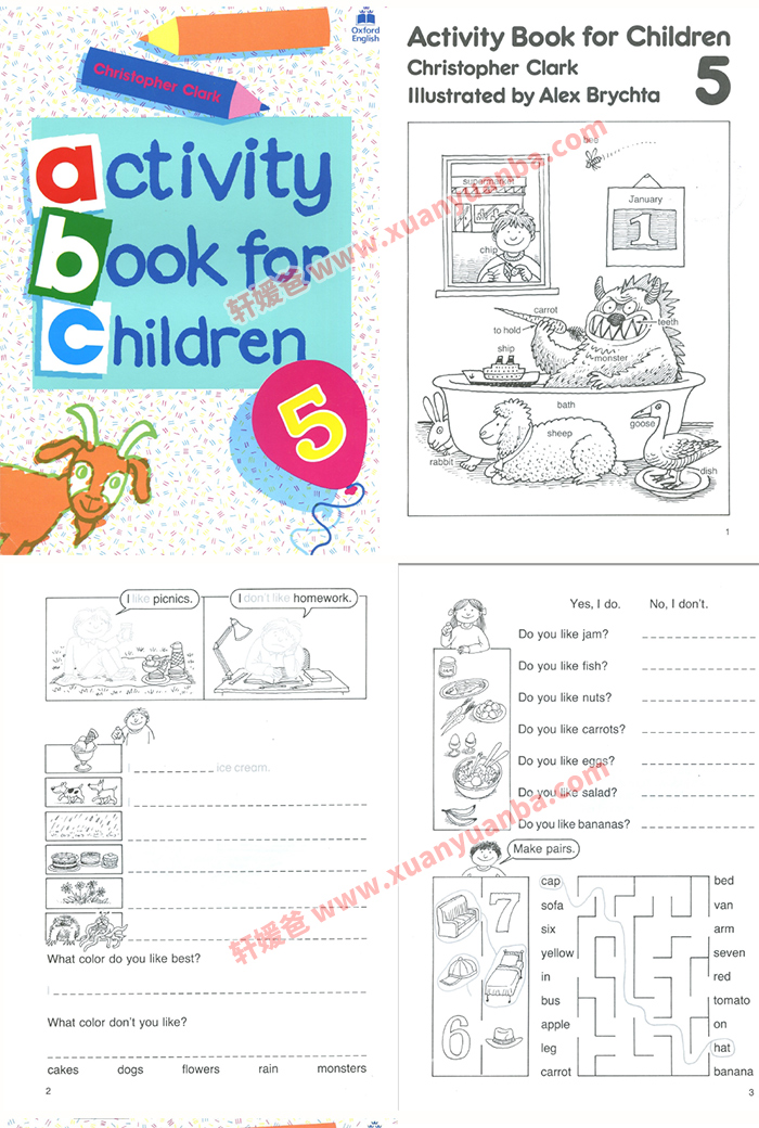《Oxford activity book for children》全六册阅读写作练习册PDF 百度云网盘下载