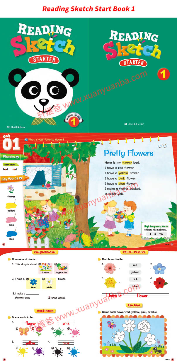 《Reading Sketch Start 1-2-3》自然拼读与绘本之间衔接教材音频PDF 百度云网盘下载