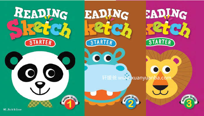 《Reading Sketch Start 1-2-3》自然拼读与绘本之间衔接教材音频PDF 百度云网盘下载