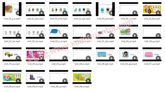 《172集超赞自然拼读发音学习视频》5个级别囊括自然拼读所有的发音规则 MP4视频 百度云网盘下载