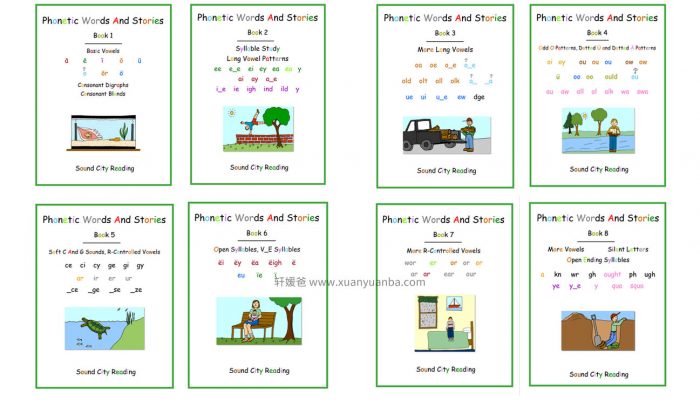 《Phonics Patterns And Stories系列》自然拼读+高频词作业纸 百度云网盘下载