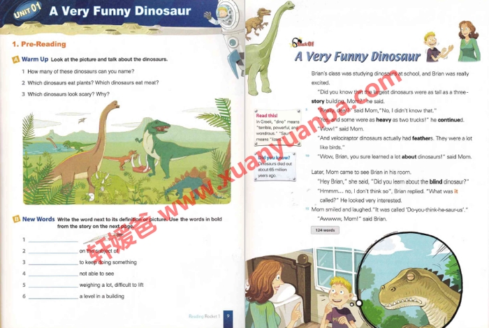 《Reading rocket系列英语教材》提升阅读力MP3英文练习册PDF 百度云网盘下载