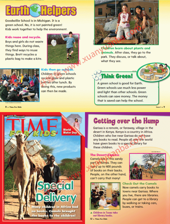 《Time for Kids(G1-G5)》 加州语文分级教材TREASURE配套书共12册 PDF百度云网盘下载