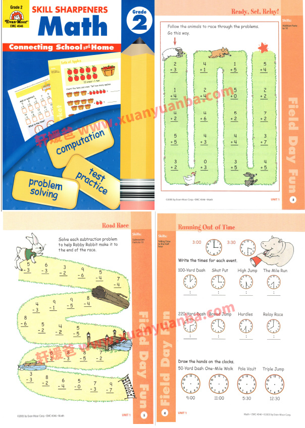 《Skill Sharpeners Spell & Math全8册》美国“教辅书”经典数学练习册PDF 百度云网盘下载